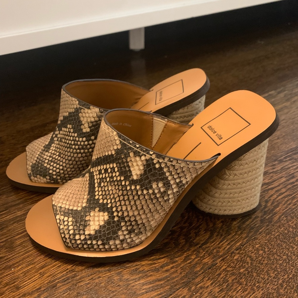 Dolce Vita Snakeskin Mule Sandal